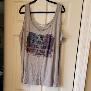 Gray Graphic Tank Top